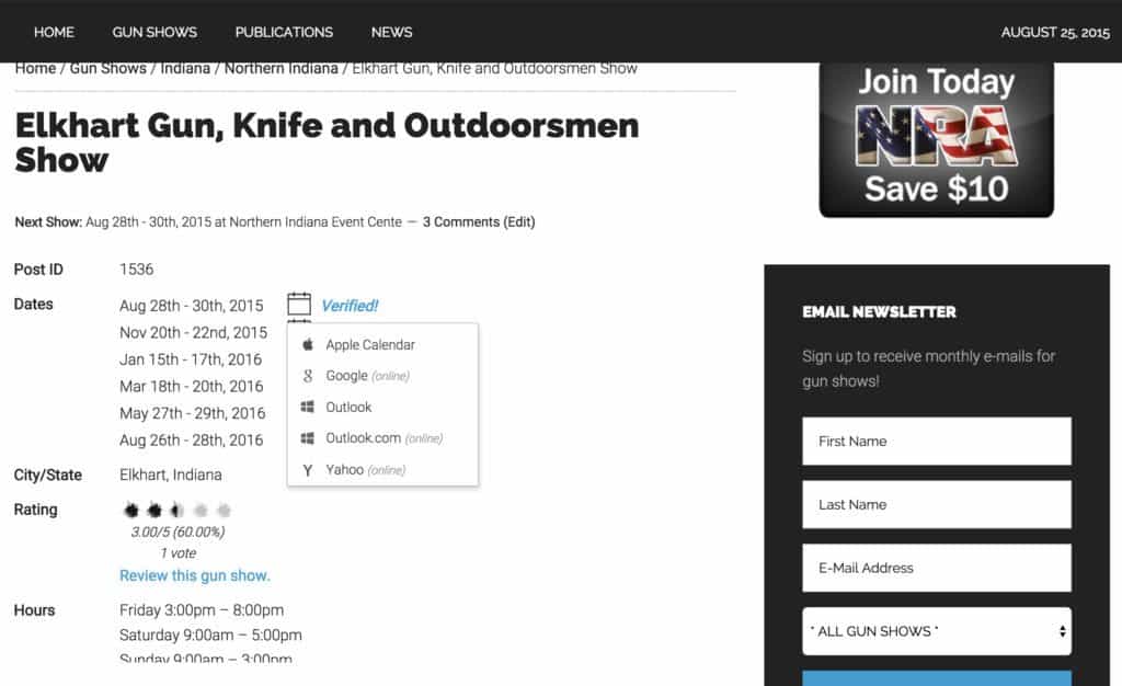 Add to Calendar Example