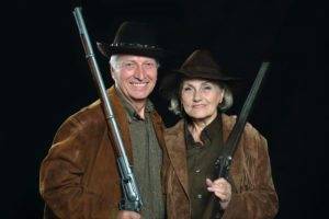 Happy Couple with Rifles